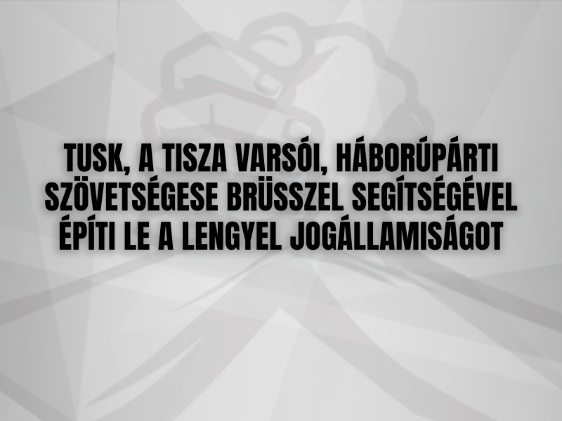 TUSK, A TISZA VARSÓI, HÁBORÚPÁRTI SZÖVETSÉGESE BRÜSSZEL SEGÍTSÉGÉVEL ÉPÍTI LE A LENGYEL JOGÁLLAMISÁGOT